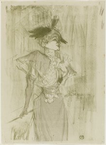 Mademoiselle Marcelle Lender, staand door Henri de Toulouse Lautrec