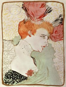 Mademoiselle Marcelle Lender, buste door Henri de Toulouse Lautrec