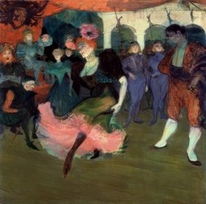 Marcelle Lender danst de bolero van Chilperic door Henri de Toulouse Lautrec