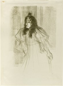 Miss May Belfort met Lang Haar door Henri de Toulouse Lautrec