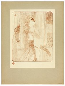 Op het podium, plaat één van Yvette Guilbert door Henri de Toulouse Lautrec