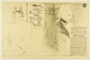 Oscar Wilde en Romain Coolus—Programma voor Raphaël en Salomé door Henri de Toulouse Lautrec