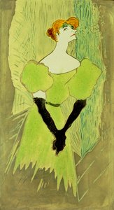 Portret van Yvette Guilbert door Henri de Toulouse Lautrec
