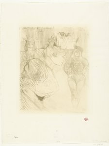 Portret van actrice Marcelle Lender buigend voor het publiek door Henri de Toulouse Lautrec