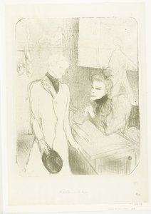 Portret van actrice Marthe Brandès en acteur Charles le Bargy in toneelstuk Les Cabotins