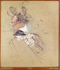 Profiel van een vrouw, 1896 door Henri de Toulouse Lautrec