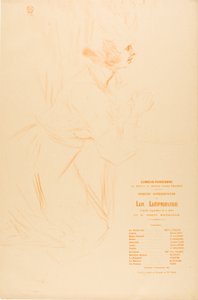 Programma voor La Lépreuse door Henri de Toulouse Lautrec