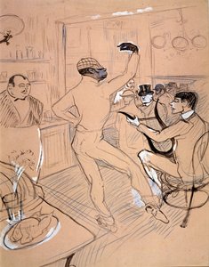 Rafael Padilla genaamd Chocolat, dansend in een bar door Henri de Toulouse Lautrec