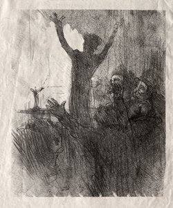 Schlomé Fuss in de synagoge, 1897