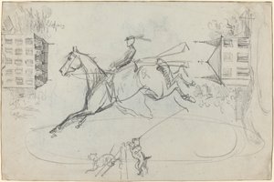 Blad met schetsen, c. 1881 door Henri de Toulouse Lautrec