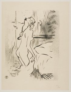 Studie van een vrouw door Henri de Toulouse Lautrec