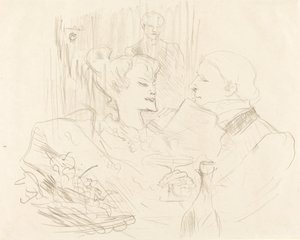 Avondmaal in Londen door Henri de Toulouse Lautrec