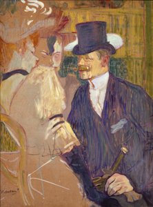 De Engelsman William Tom Warrener, 1861-1934 in de Moulin Rouge, 1892 door Henri de Toulouse Lautrec