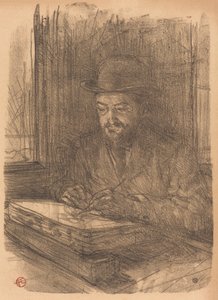 De Goede Graveur - Adolphe Albert door Henri de Toulouse Lautrec