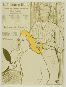 De kapper, programma voor het Théâtre Libre door Henri de Toulouse Lautrec