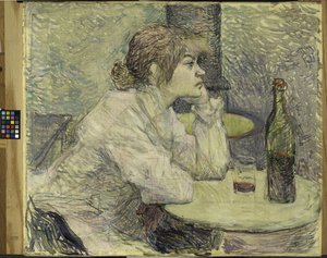 De kater (Suzanne Valadon) 1887-89 door Henri de Toulouse Lautrec