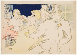De Ierse en Amerikaanse Bar, Rue Royale door Henri de Toulouse Lautrec