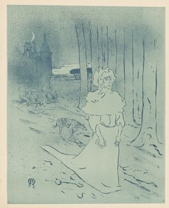 De Kasteelvrouw of het Voorteken (La chatelaine ou le tocsin) door Henri de Toulouse Lautrec