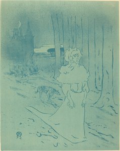 De kasteelvrouw of het voorteken door Henri de Toulouse Lautrec