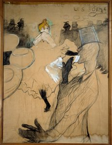 De rode molen, de Goulue en Valentin le Desosse door Henri de Toulouse Lautrec