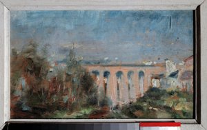 Het viaduct van Castelviel bij Albi. door Henri de Toulouse Lautrec
