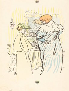 Twee Vrouwen voor een Spiegel door Henri de Toulouse Lautrec