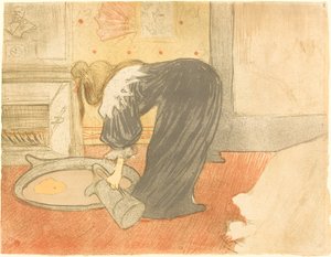 Vrouw in bad door Henri de Toulouse Lautrec