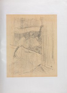 Yvette Guilbert-Engelse Serie: Saluant le public, 1898 door Henri de Toulouse Lautrec