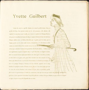 Yvette Guilbert door Henri de Toulouse Lautrec