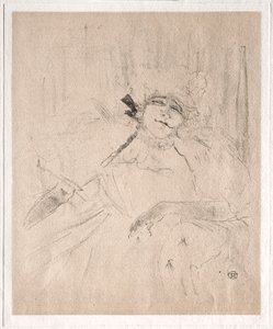Yvette Guilbert: Oud Lied, 1898 door Henri de Toulouse Lautrec