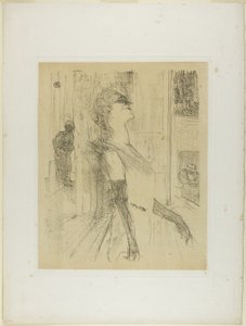 Yvette Guilbert op het podium, uit Yvette Guilbert door Henri de Toulouse Lautrec