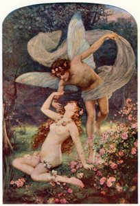 Zephyrus het hof makend aan Flora door Henrietta Rae