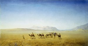 Een Arabische Karavaan in de Woestijn
