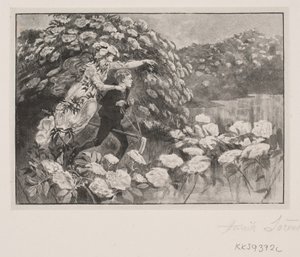 Illustratie voor H. C. Andersen: "Vliermoeder"