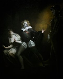 Gertrude, Hamlet en de Geest van de Vader door Henry (1741 1825) (after) Fuseli