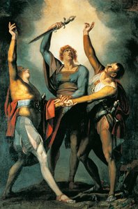De drie bondgenoten tijdens de Rutli-eed door Johann Heinrich Füssli