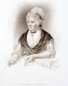 Sarah Trimmer, Britse kinderboekenschrijfster (gravure) door Henry (after) Howard