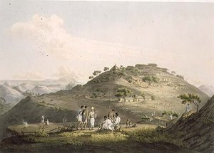 De stad Dixan in Abessinië, gegraveerd door Daniel Havell (1785-1826) 1809 door Henry (after) Salt