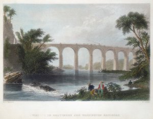 Viaduct op de Baltimore & Washington Railroad, c1838