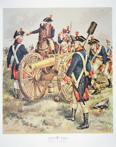 Amerikaanse Continentale Leger: Artillerie-uniformen van 1777-83 door Henry Alexander (after) Ogden
