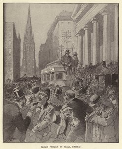 Zwarte Vrijdag op Wall Street (litho) door Henry Alexander (after) Ogden