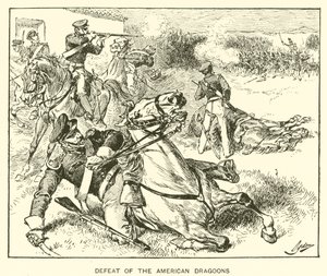 Nederlaag van de Amerikaanse Dragoons (litho)