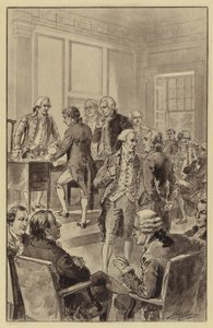 Ondertekening van de Onafhankelijkheidsverklaring, 4 juli 1776 door Henry Alexander (after) Ogden