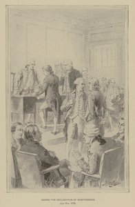 Ondertekening van de Onafhankelijkheidsverklaring, 4 juli 1776 door Henry Alexander (after) Ogden
