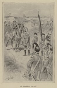 De overgave bij Yorktown door Henry Alexander (after) Ogden
