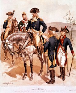 Uniform van de opperbevelhebber en officieren van het Amerikaanse Continentale Leger door Henry Alexander Ogden