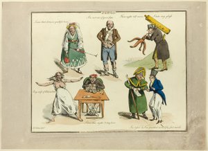 Plaat van illustraties tot populaire liedjes