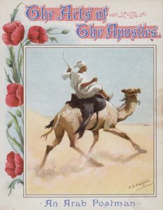 Een Arabische postbode (chromolitho)