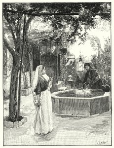 Binnenplaats van een huis in Damascus door Henry Andrew Harper