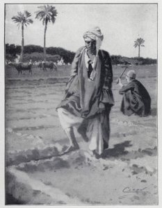 Water geven met de voet in Gizeh, Egypte door Henry Andrew Harper